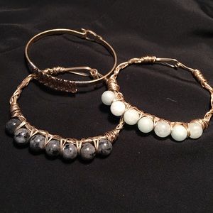 Gold wire bracelets